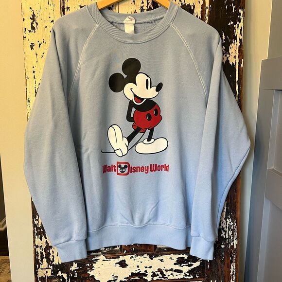 Walt Disney World Blue Crewneck Sweater with Mickey Mouse size M - Picture 1 of 7
